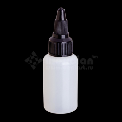 Черный колпачок на белом флаконе