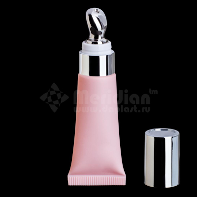 Тубофлакон Эни розовый с серебристой крышкой