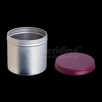 Серебристая банка для косметики