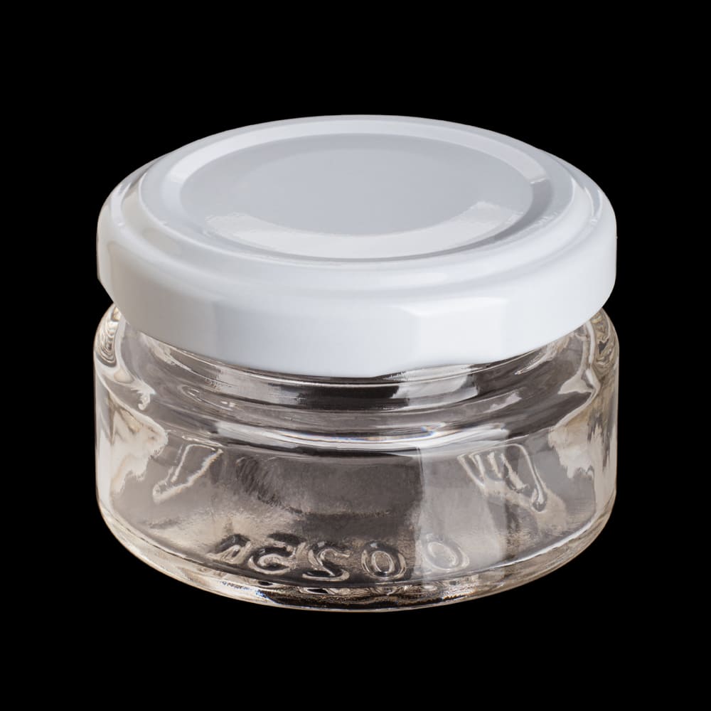 Банка стеклянная 25 мл с крышкой