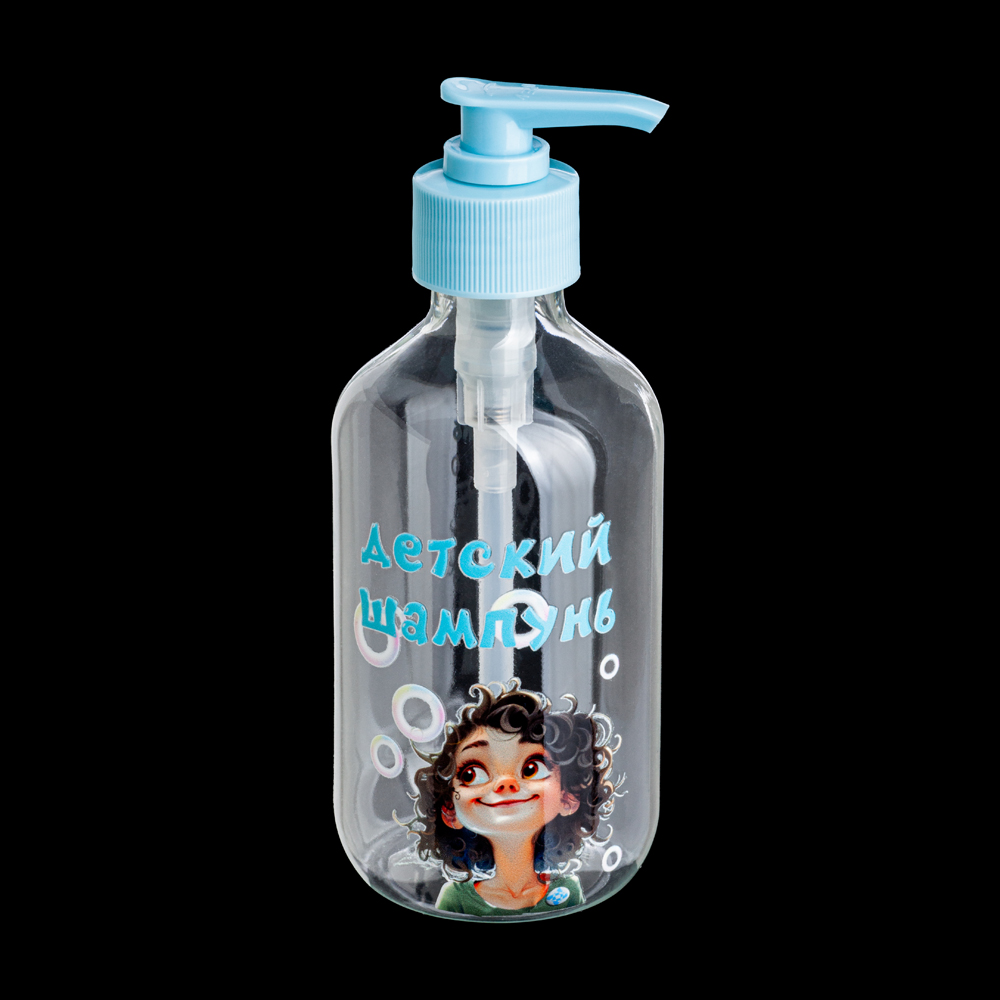 флакон с печатью для шампуня