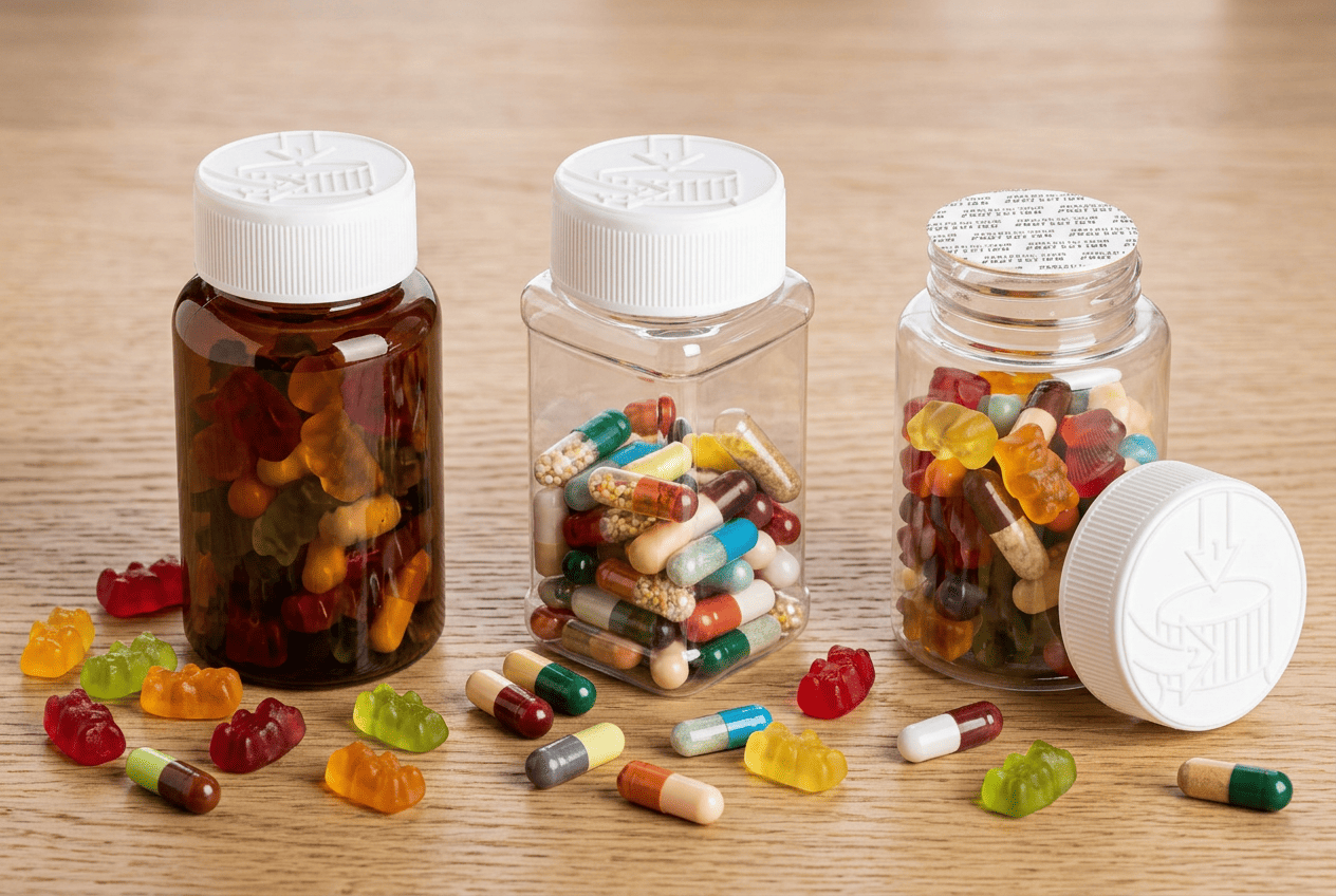 Флаконы с крышками CRC